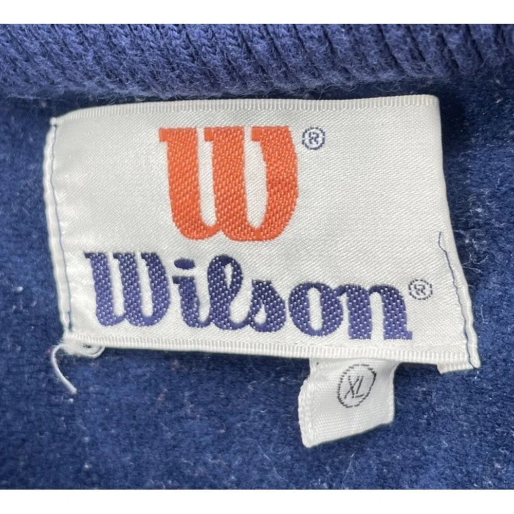 Vintage Wilson Full Zip Warmup Track Jacket Ring Collar Retro Sportswear Mens XL